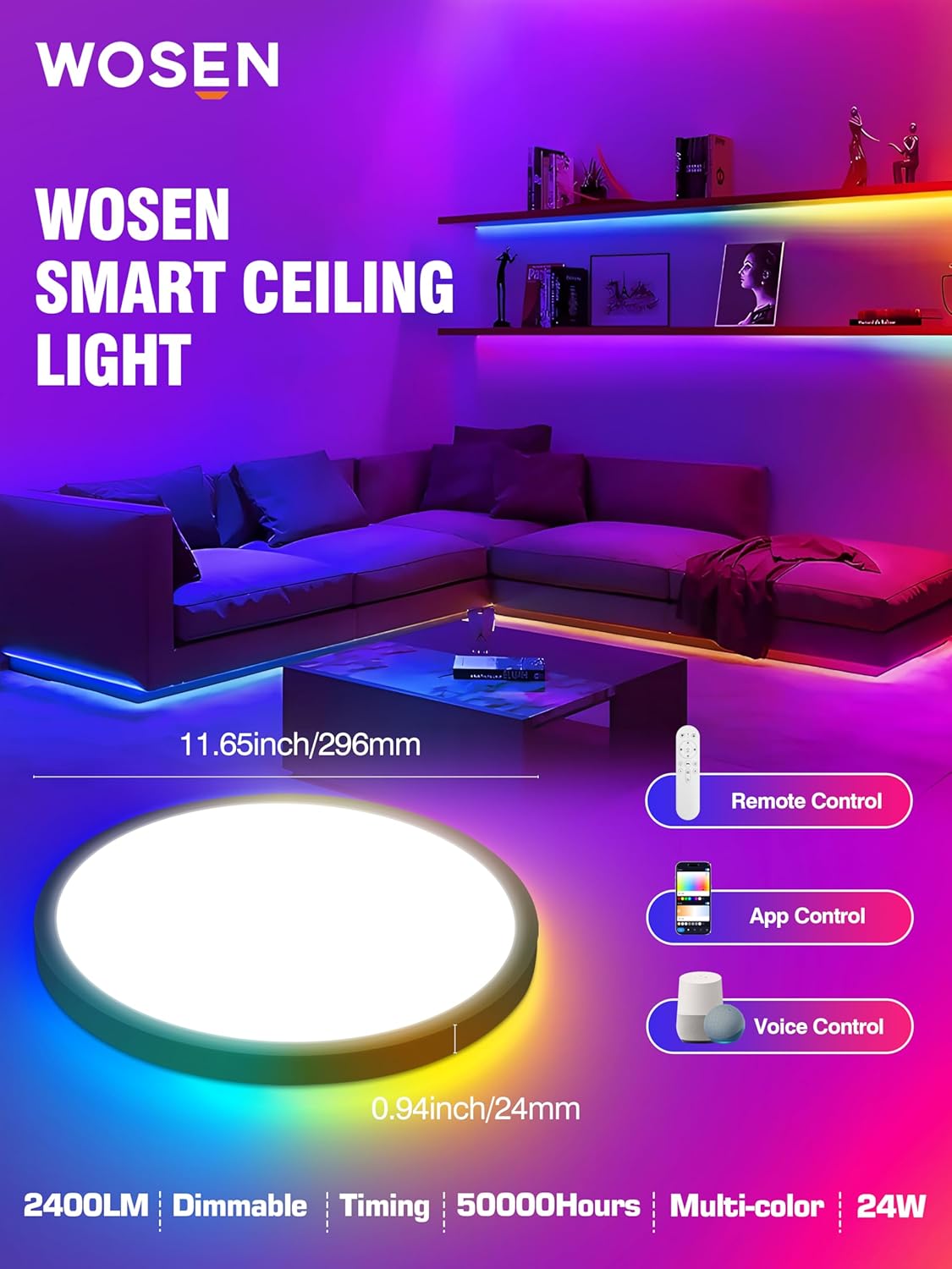 Smart RGB+5CCT Ceiling Light