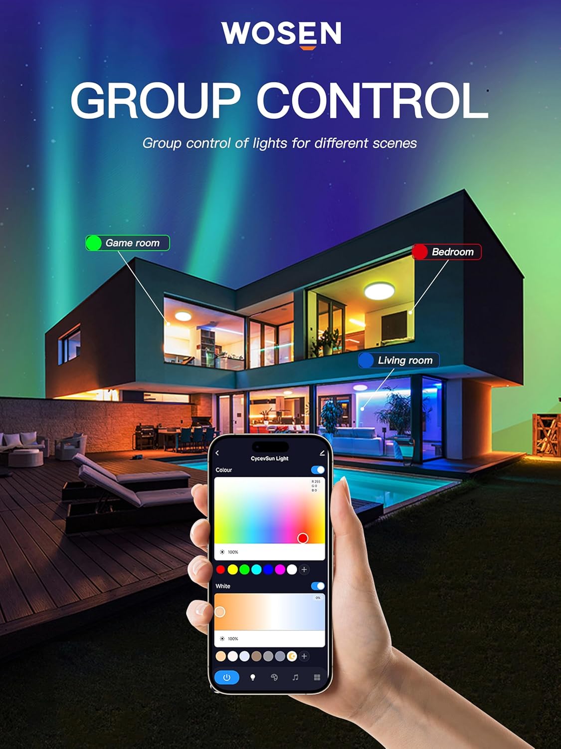 Smart RGB+5CCT Ceiling Light
